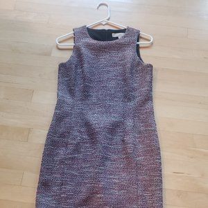 Loft Ann Taylor Tweed Sleeveless Knit Shift Dress - 4P